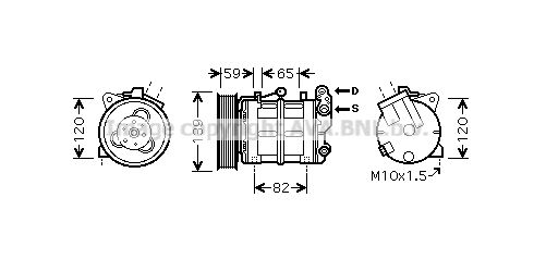 AVA QUALITY COOLING Компрессор, кондиционер DNK315